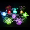 Световая LED фигура 4 вида. 4х6см Мультицвет. (Батарейки в комплекте)